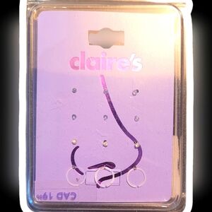 claire's plastic nose studs/rings